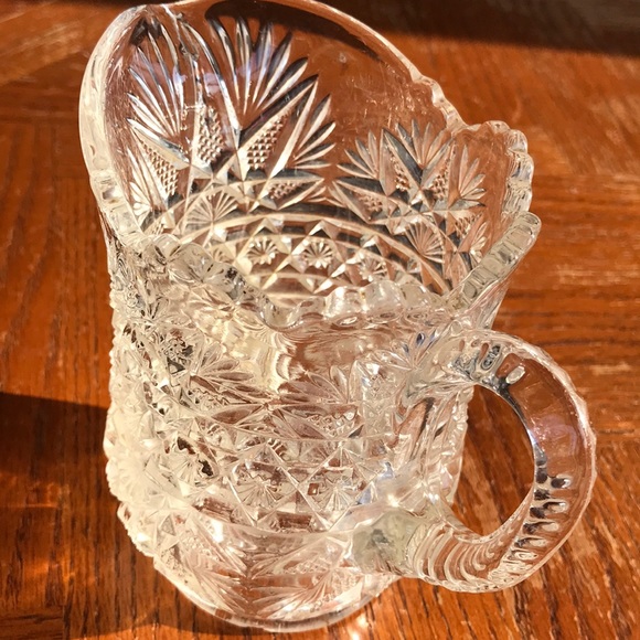 Cut Glass Creamer - Picture 3 of 4